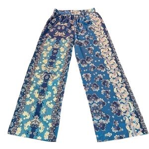 RACHAEL ZOE FLORAL ELASTIC WAISTBAND COLORFUL BEACHY PANTS SIZE MEDIUM
